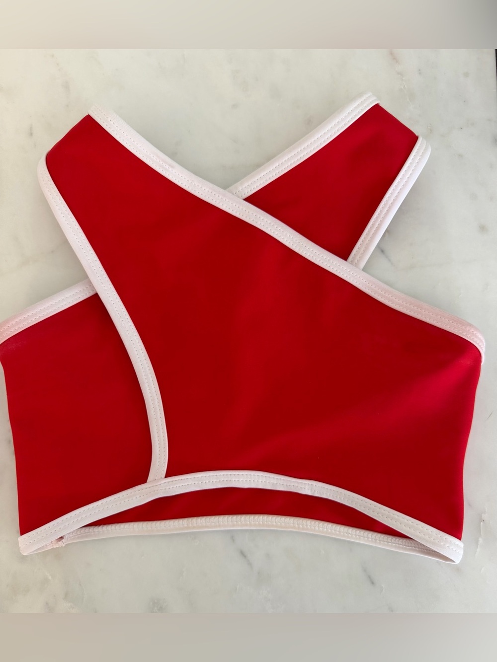 FIVE Dancewear Red and White Sports bra Size Youth Large